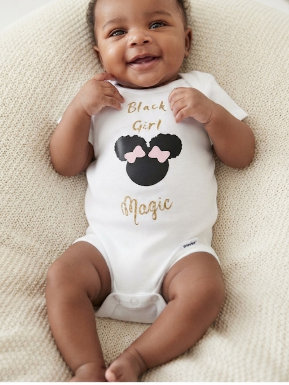 BLACK gril magic Gerber one piece size 0-3 M new without tag never worn 100%cott